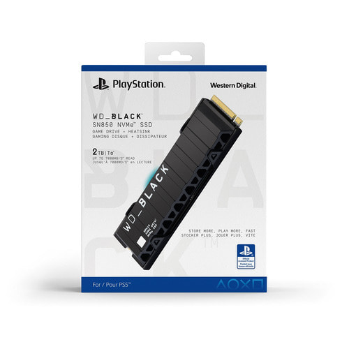 [PS5 공식 라이센스 SSD] 웨스턴디지털 WD_BLACK SN 850 하드디스크 (용량선택)