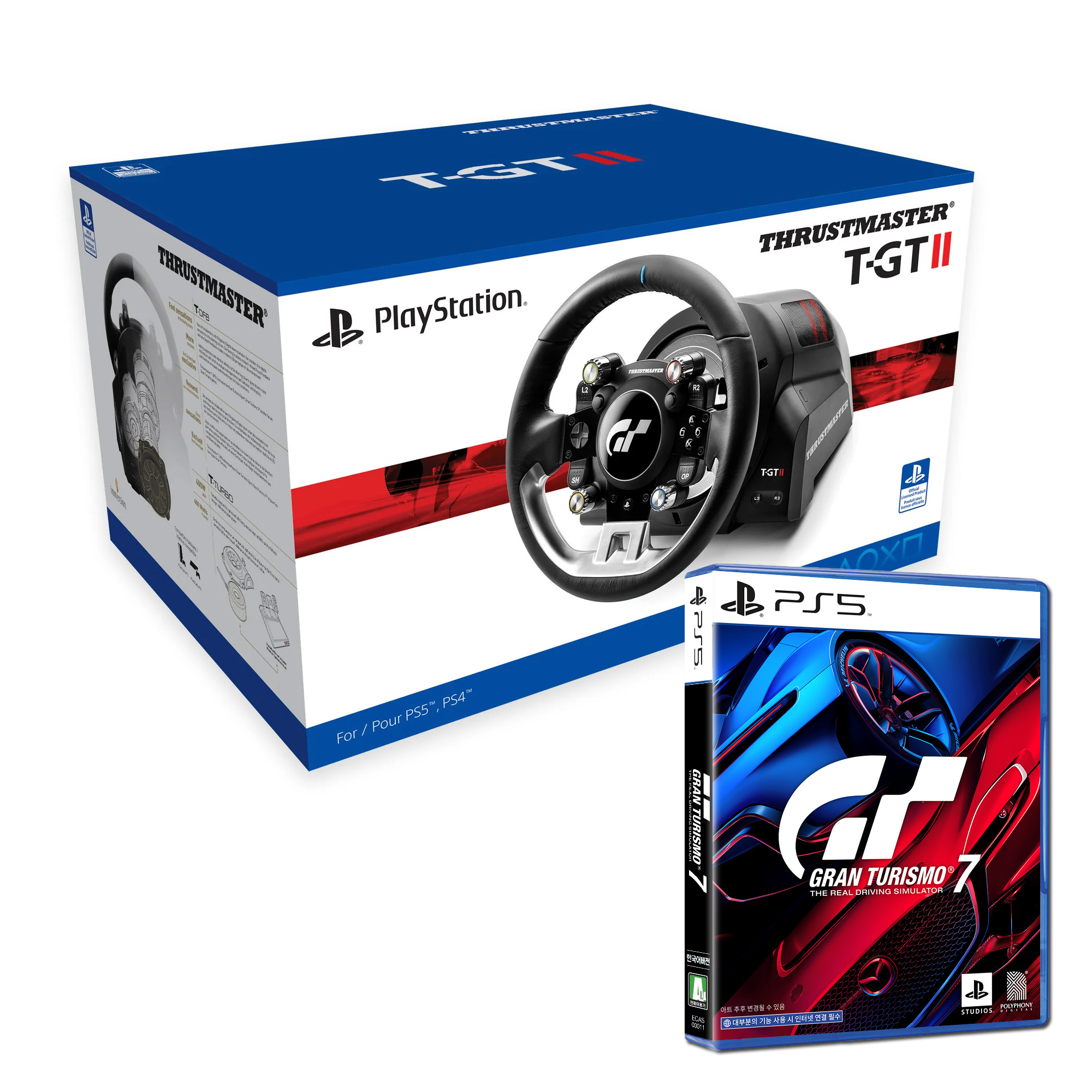 [이벤트] 트러스트마스터 T-GT II 레이싱휠 3페달포함(PS5/PC지원) + PS5 그란투리스모7